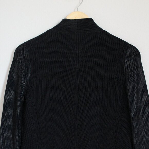 NWT Vince Draped Cotton Cardigan, Black– Luxe Layering, Office to Weekend Style - Picture 11 of 12
